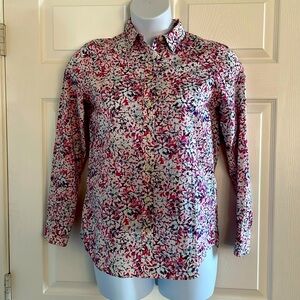 Banana Republic Sz Small Floral Dillion Button Down Shirt